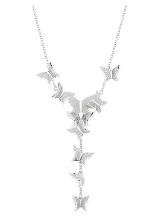 Swarovski Women's Necklace Lilia Y Series Elegant and Charming Fashionable Butterfly Y-shaped Necklace 