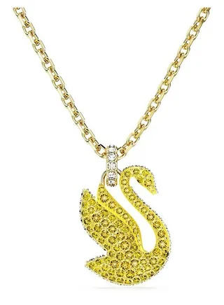 Swarovski ICONIC SWAN Chain Necklace Yellow 