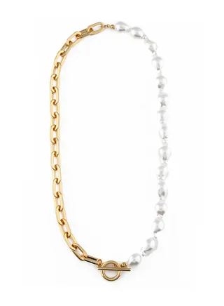 Pearl Asymetric Necklace 