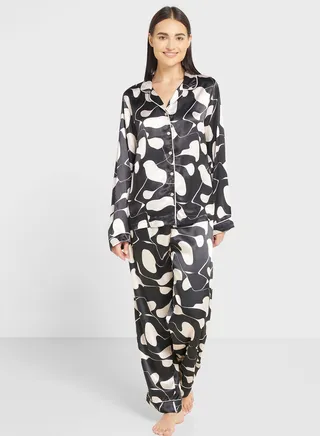 Satin Pyjama Pant Set 