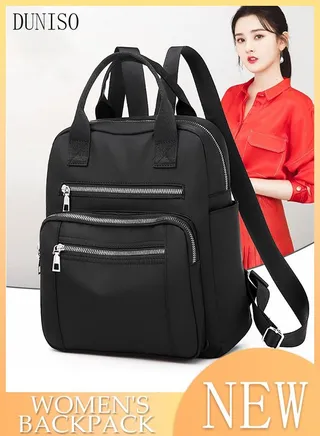 Vintage Travel Backpack For Women Large Capacity Daypack School Backpack Anti Theft Double Shoulder Backpack For College Girls Students Black 