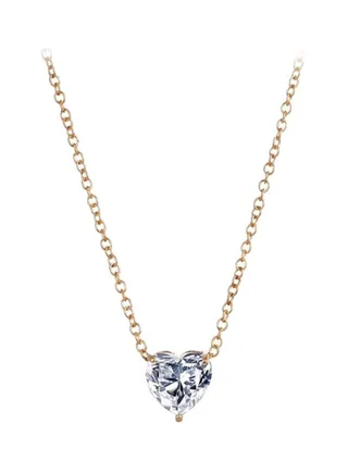 Stone Studded Heart Necklace Chain 