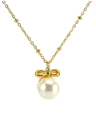 Women's Stainless Steel Gold Necklace - LC.N.01232.180 