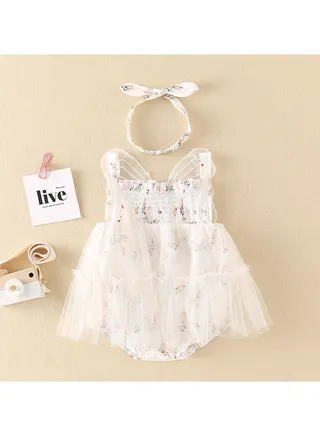 Baby Summer Thin Bodysuit Triangle Creepe 