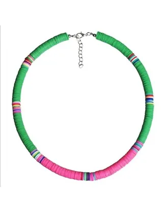 Chunky Surfer Choker Pink/ Green 