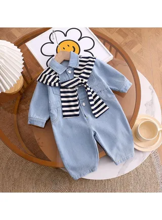 Baby Autumn Denim Jumpsuit 