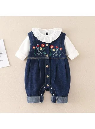 Baby Autumn Denim Jumpsuit 