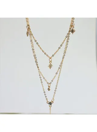 Pristine Starry Night Multilayer Necklace 