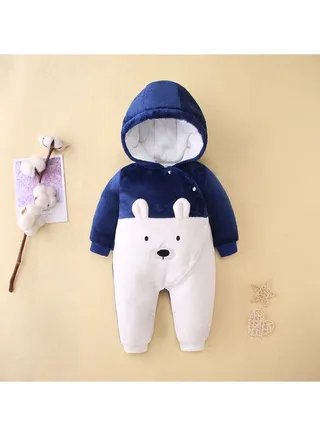 Baby Autumn And Winter Thickened Trend Jumpsuit 