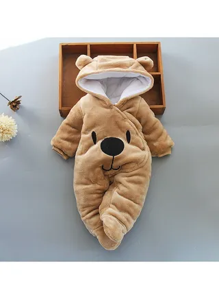 Autumn And Winter Baby Thick Cotton Jumpsuit 