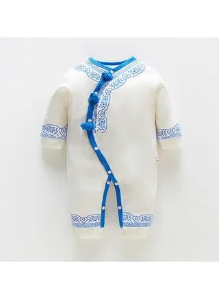 Chinese Ethnic Style Baby Spring And Autumn Summer Jumpsuit 