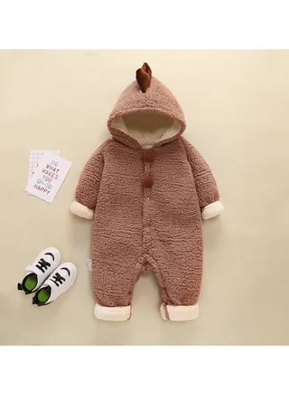 Baby Autumn And Winter Hooded Trend Jumpsuit 