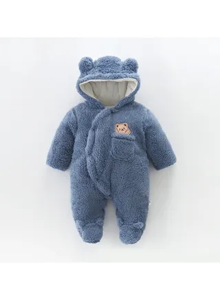 Autumn And Winter Baby Thick Cotton Jumpsuit 