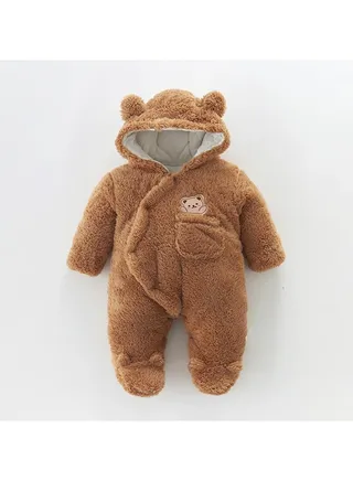 Autumn And Winter Baby Thick Cotton Jumpsuit 