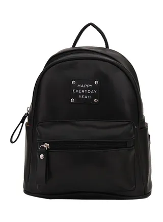 Zipper Backpack Black 