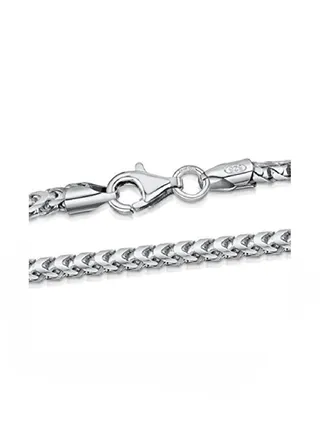 925 Sterling Silver Box Link Chain Necklace 