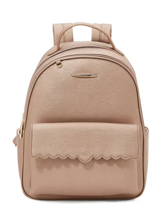 Faux Leather Backpack Gold 