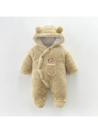 Autumn And Winter Baby Thick Cotton Jumpsuit 