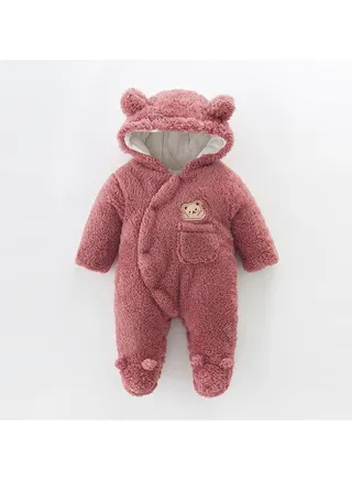 Autumn And Winter Baby Thick Cotton Jumpsuit 