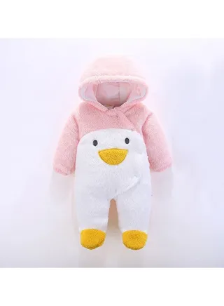 Baby Autumn And Winter Thickened Trend Jumpsuit 