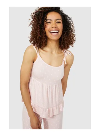 Viscose Spot Tie Shoulder Cami 