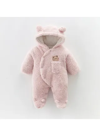 Autumn And Winter Baby Thick Cotton Jumpsuit 