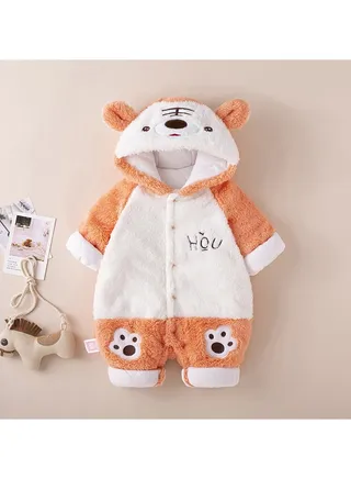 Baby Autumn And Winter Hooded Trend Jumpsuit 