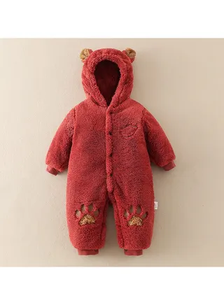 Baby Autumn And Winter Hooded Trend Jumpsuit 