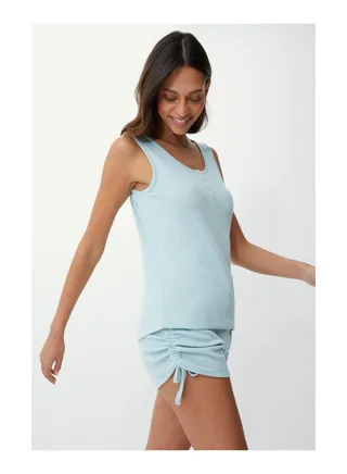 Pointelle Viscose Jersey Short 