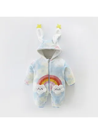 Baby Autumn And Winter Hooded Trend Jumpsuit 