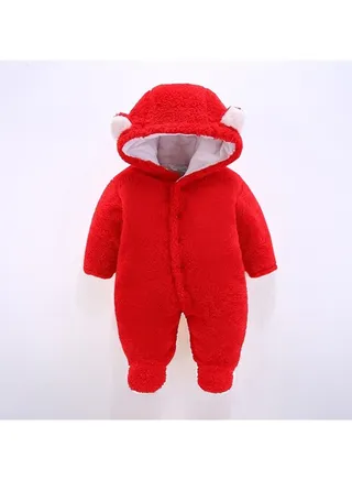 Autumn And Winter Baby Thick Cotton Jumpsuit 