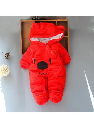Autumn And Winter Baby Thick Cotton Jumpsuit 