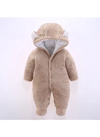 Autumn And Winter Baby Thick Cotton Jumpsuit 