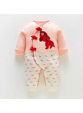 Chinese Ethnic Style Baby Spring And Autumn Summer Jumpsuit 