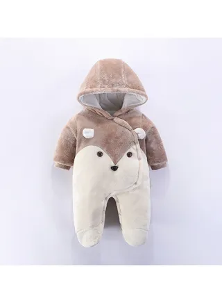 Baby Autumn And Winter Thickened Trend Jumpsuit 