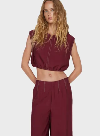 Crew Neck Crop Top 
