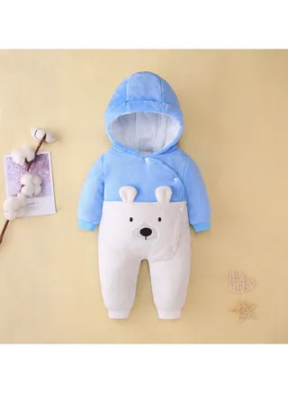Baby Autumn And Winter Thickened Trend Jumpsuit 