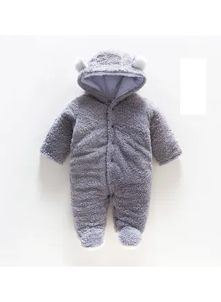 Autumn And Winter Baby Thick Cotton Jumpsuit 