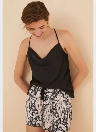 High Waist Pyjama Short 