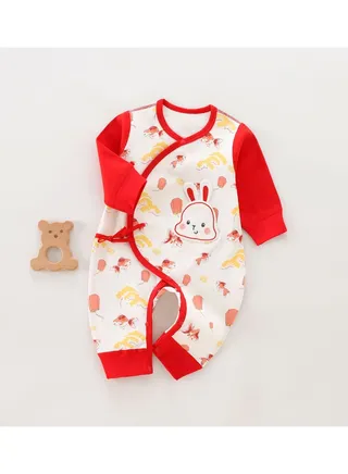 Baby Spring And Autumn Pure Cotton Bodysuit 