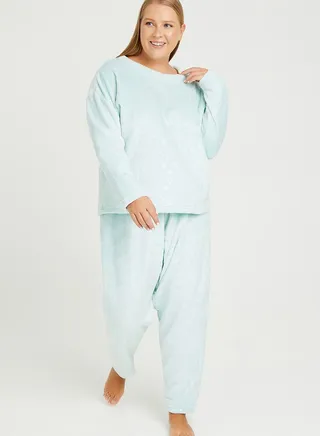 Crew Neck Printed Top & Pyjama Set 