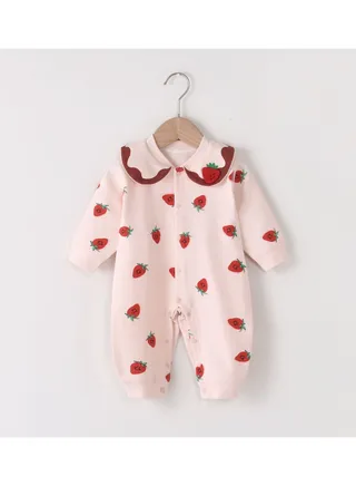 Baby Spring And Autumn Long Sleeves Laydown Jumpsuit 