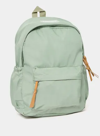 Solid Pocket Detail Backpack
