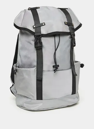 Solid Backpack With Drawstring Closure