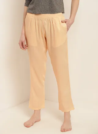 Solid Design Comfortable Wear Pyjama Gold 