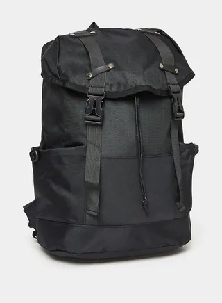 Solid Backpack With Drawstring Closure