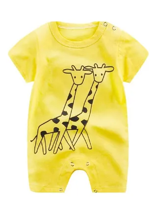 Newborn Baby Romper One-piece Conjoined yellow 