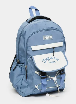 Front Toggle Detail Backpack with Pockets