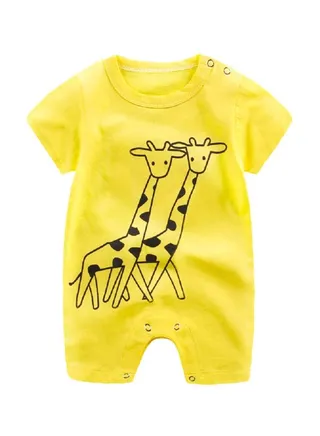 Giraffe Printed Jumpsuit Yellow/Black 