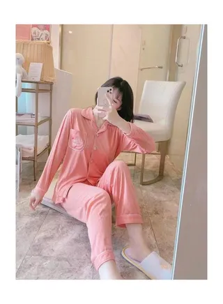 Silk Women Pajama Sets Satin Pajama Sleepwear Pajamas Nightgown Summer Long Sleeve Pants Pyjamas 